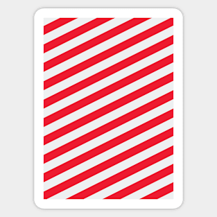 Arsenal Red and White Angled Stripes Sticker